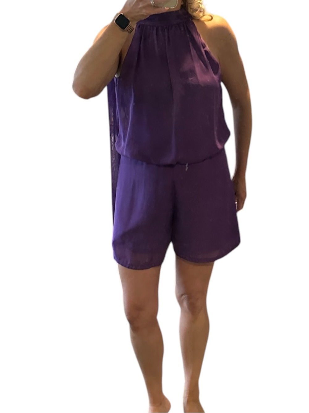 Purple Halter Romper for Women